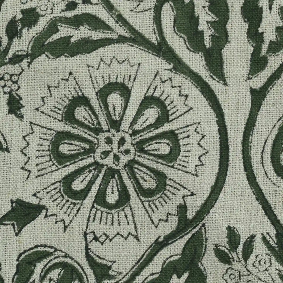 Agnes Hand Block Printed Lenin Upholstery Fabric