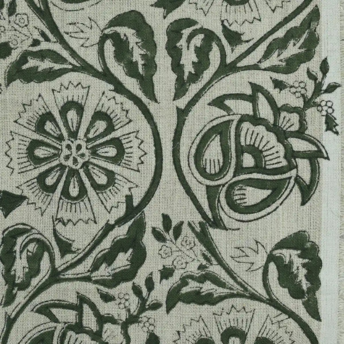Agnes Hand Block Printed Lenin Upholstery Fabric