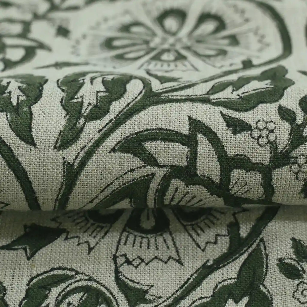 Agnes Hand Block Printed Lenin Upholstery Fabric