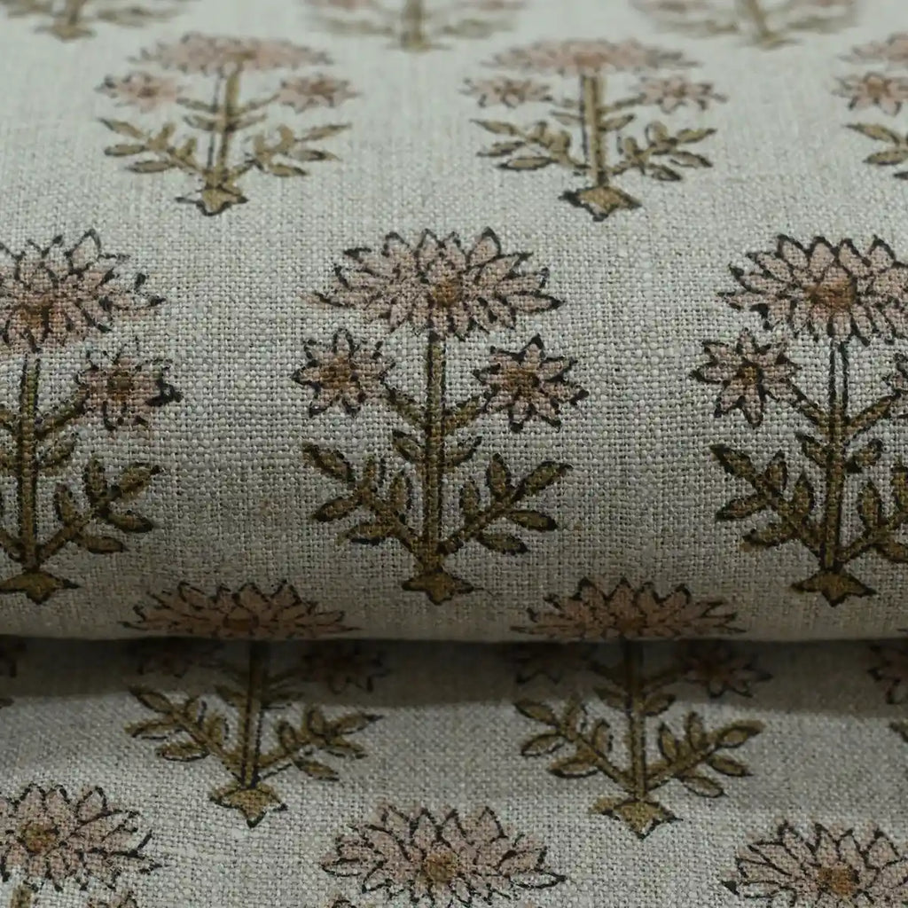 Zelda Hand Block Printed Linen