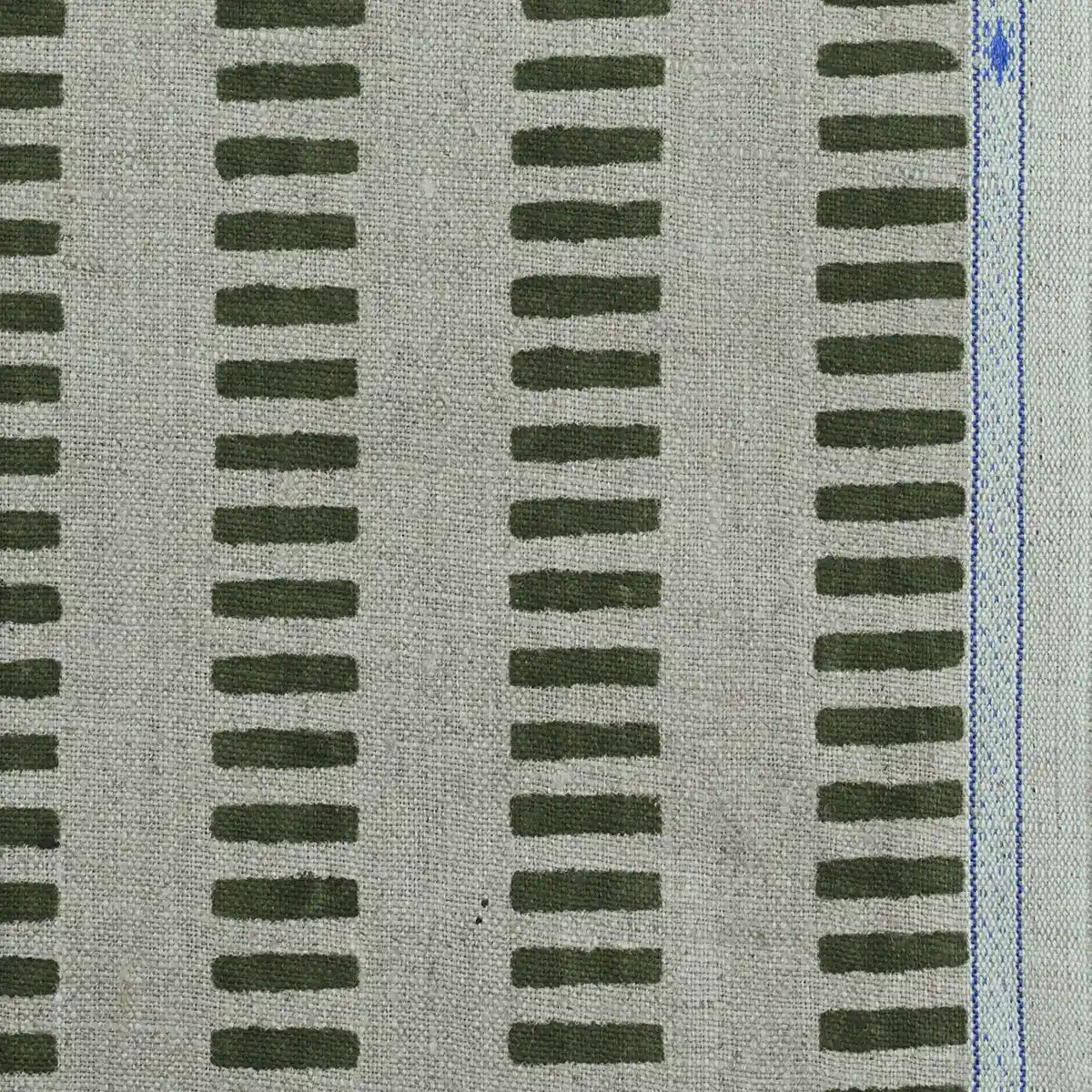 Vesper Indian Block Print Linen Fabric by the Yard