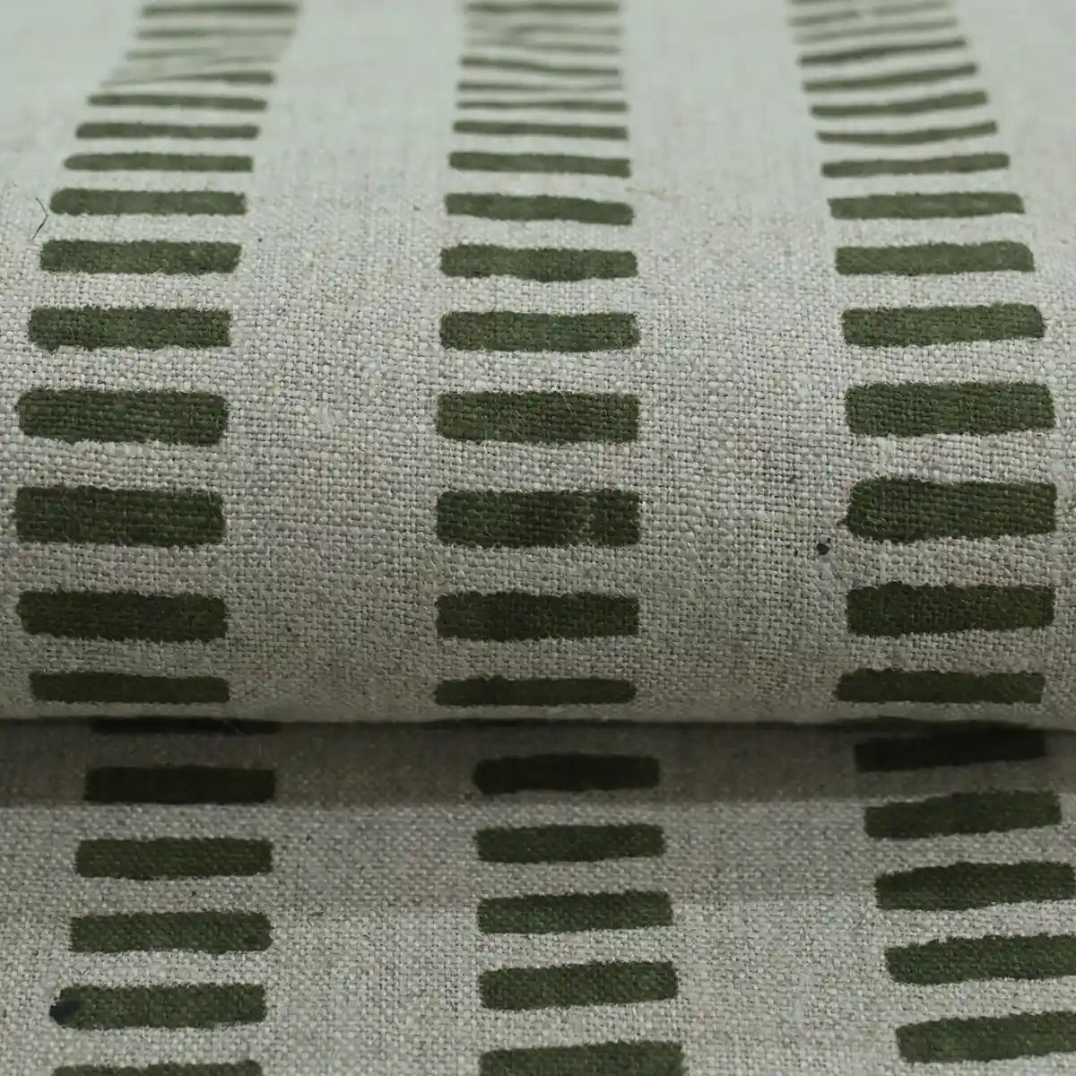 Vesper Indian Block Print Linen Fabric by the Yard