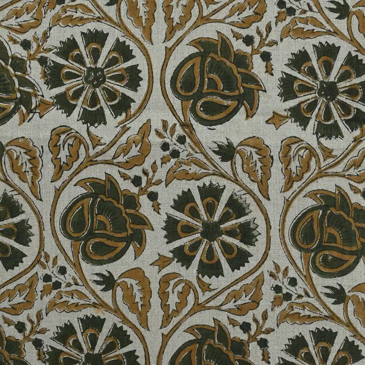 Agnes Hand Block Printed Lenin Upholstery Fabric