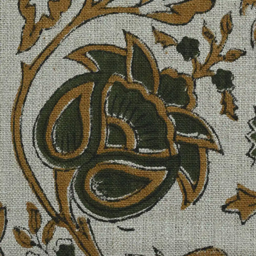 Agnes Hand Block Printed Lenin Upholstery Fabric