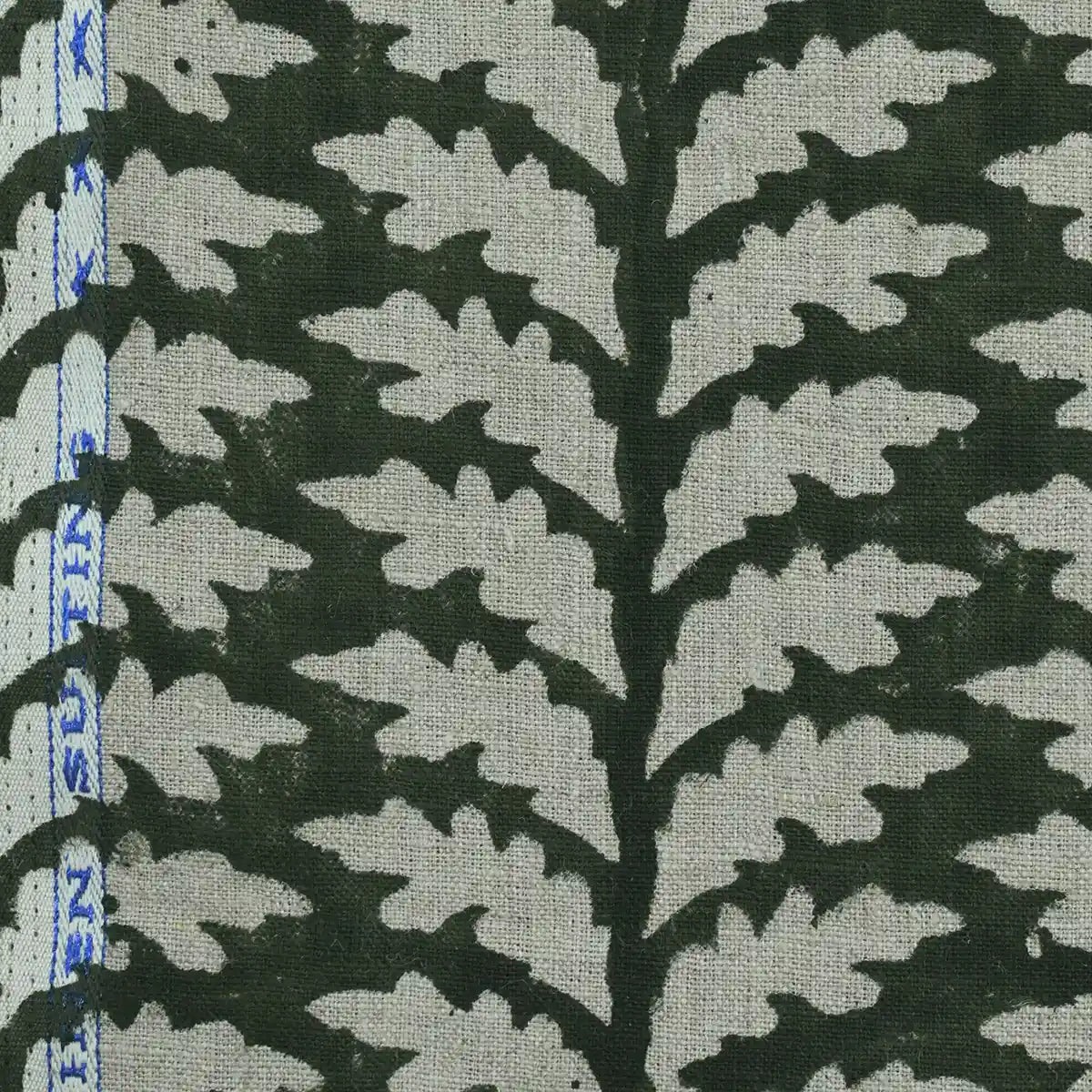 Scottie Hand Block Printed Linen Fabric