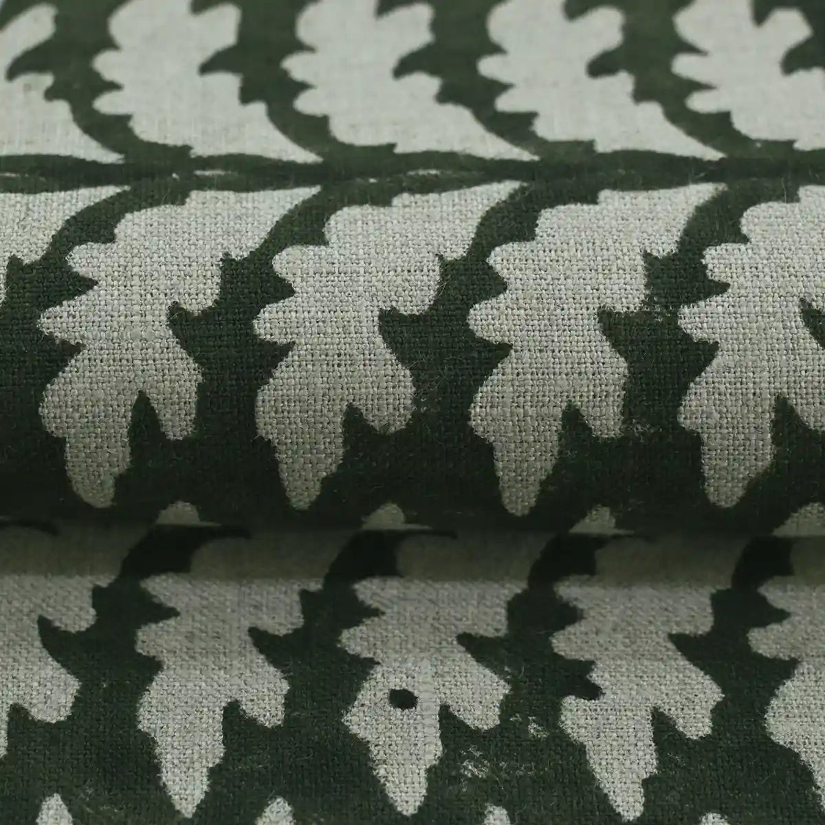 Scottie Hand Block Printed Linen Fabric
