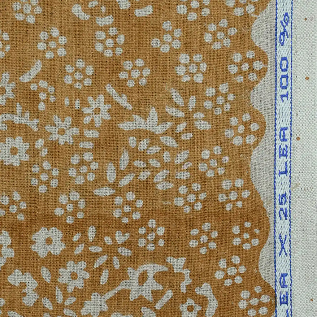 Lula Block Printed Linen Fabric