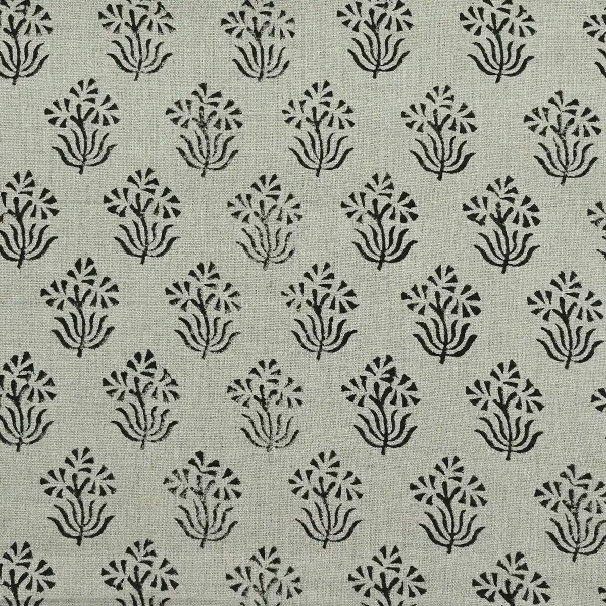 Aster Hand Block Linen Fabric