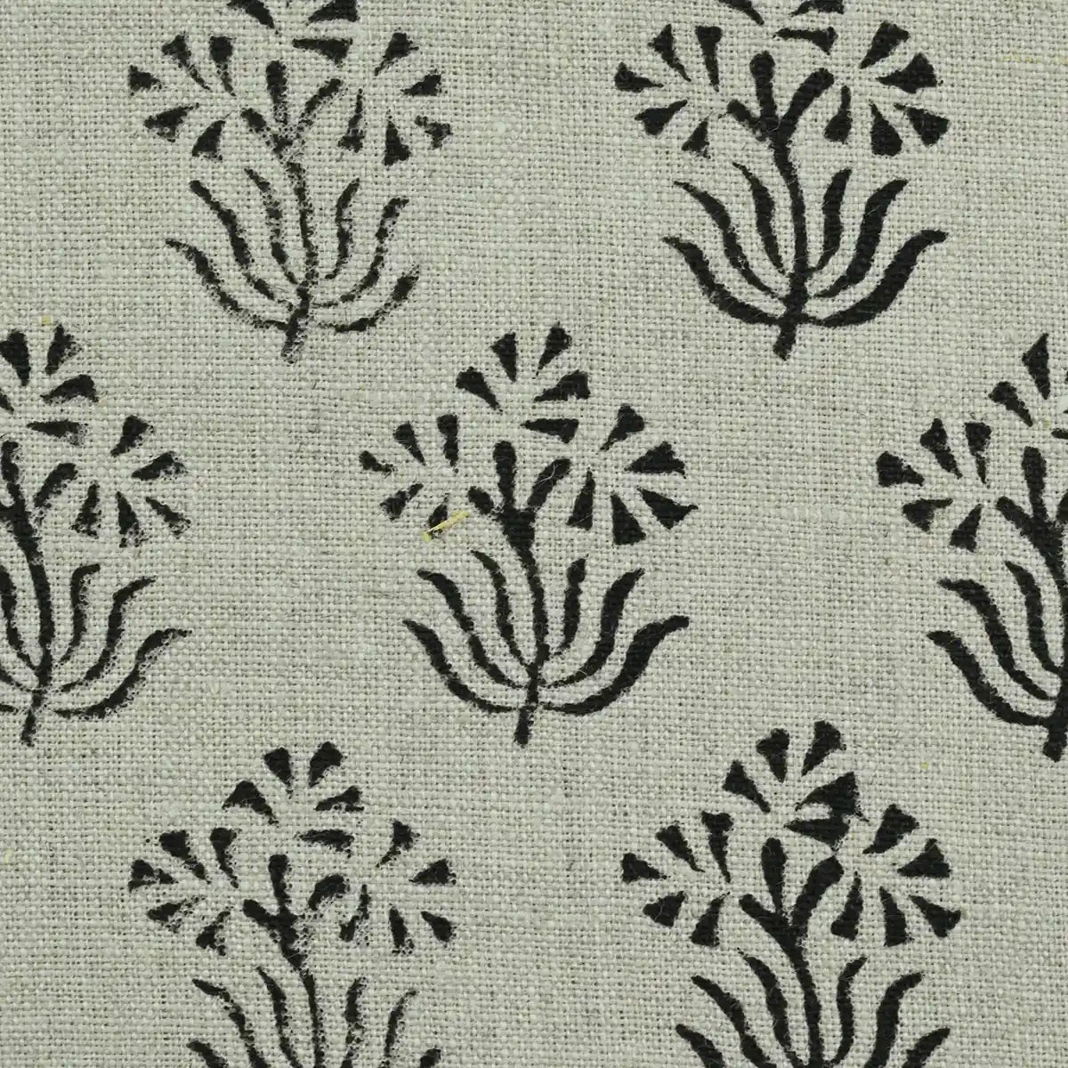 Aster Hand Block Linen Fabric