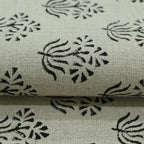 Aster Hand Block Linen Fabric
