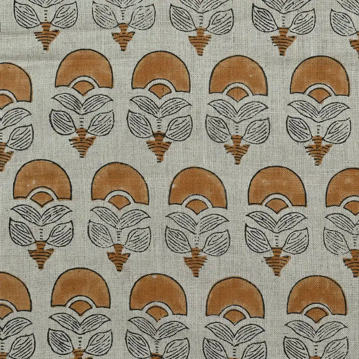 Hepburn Block Print Linen Fabric