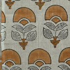 Hepburn Block Print Linen Fabric