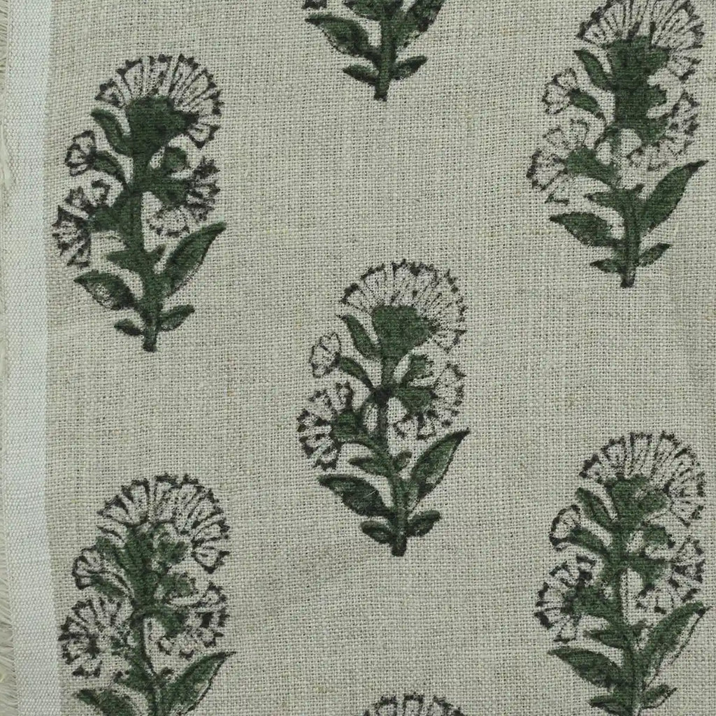 Thorian Block Printed Handloom Linen