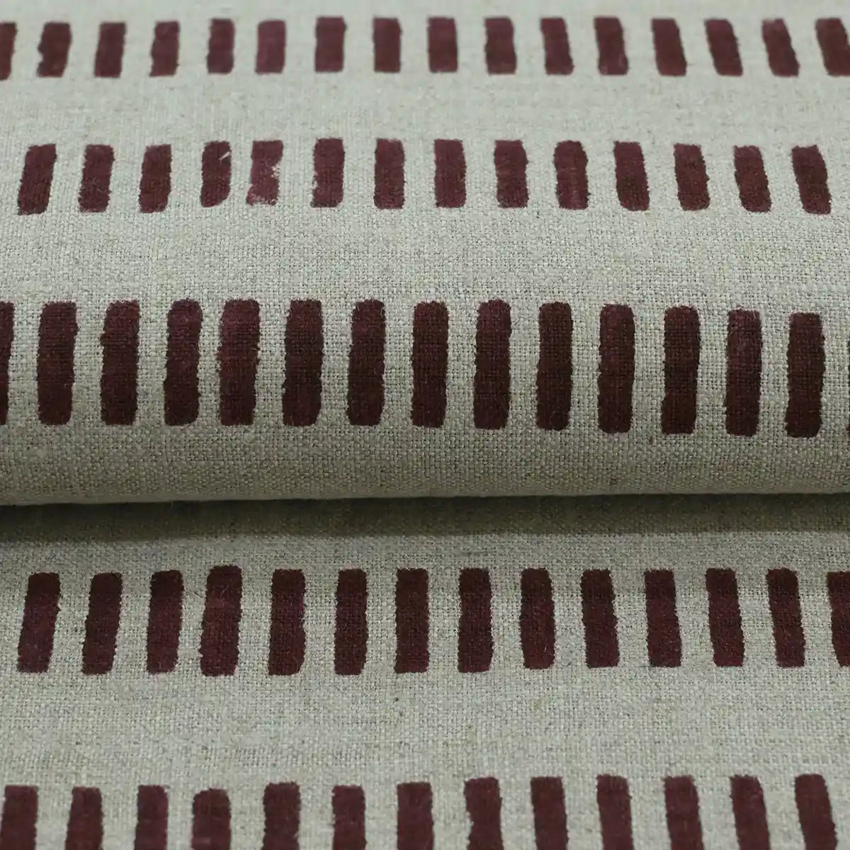 Vesper Indian Block Print Linen Fabric by the Yard