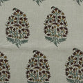 Brittany Hand Block Printed Linen Swatch fabric swatch