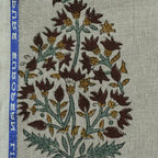 Brittany Hand Block Printed Linen by the Yard