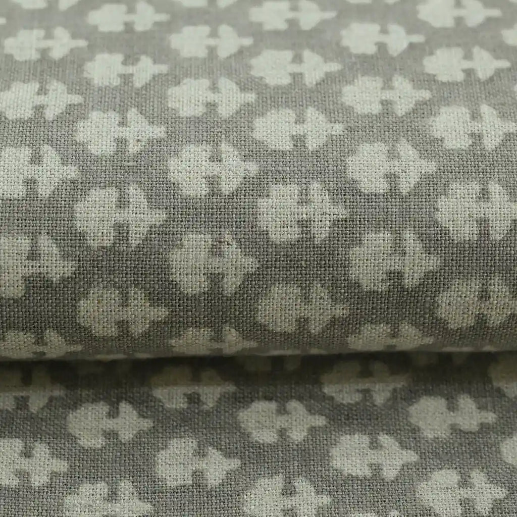 Anna Block Printed Linen Upholstery Fabric