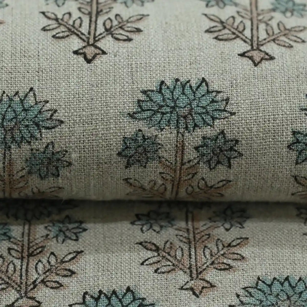 Zelda Hand Block Printed Linen