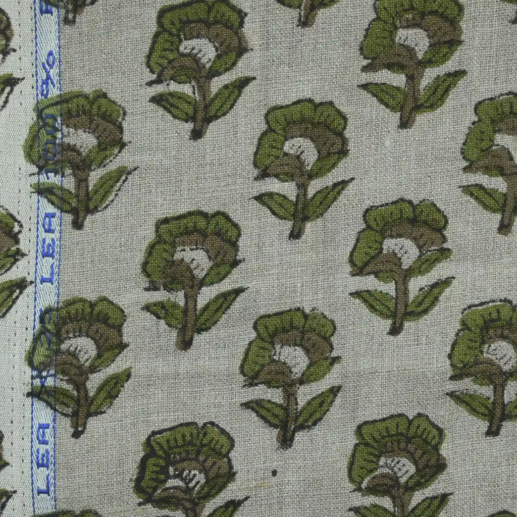 James Floral Linen Fabric