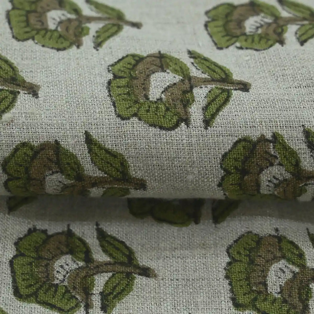 James Floral Linen Fabric