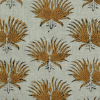 Pearl Hand Block Printed Linen Fabric