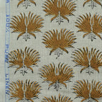 Pearl Hand Block Printed Linen Fabric