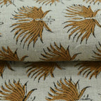 Pearl Hand Block Printed Linen Fabric