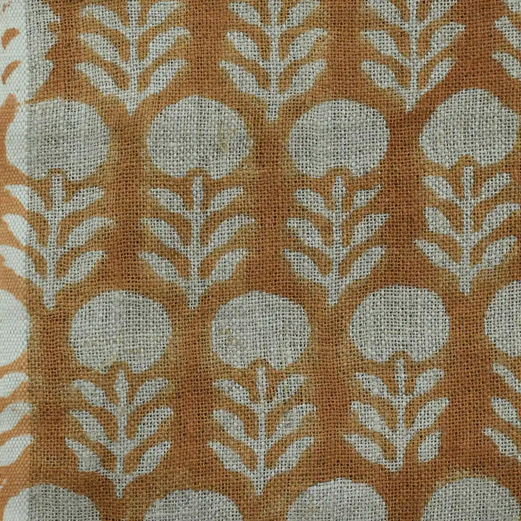 Edison Hand Block Printed Indian Linen Fabric