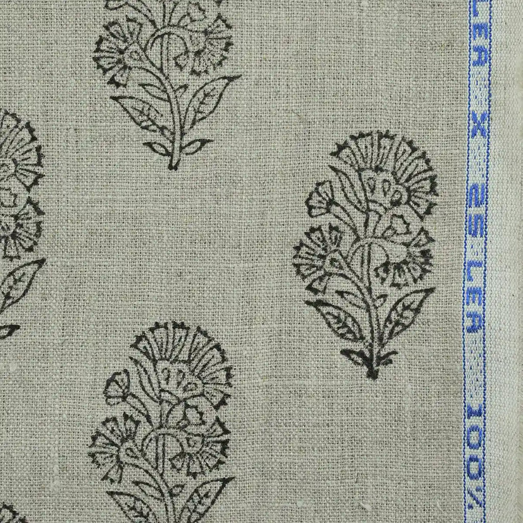 Thorian Block Printed Handloom Linen