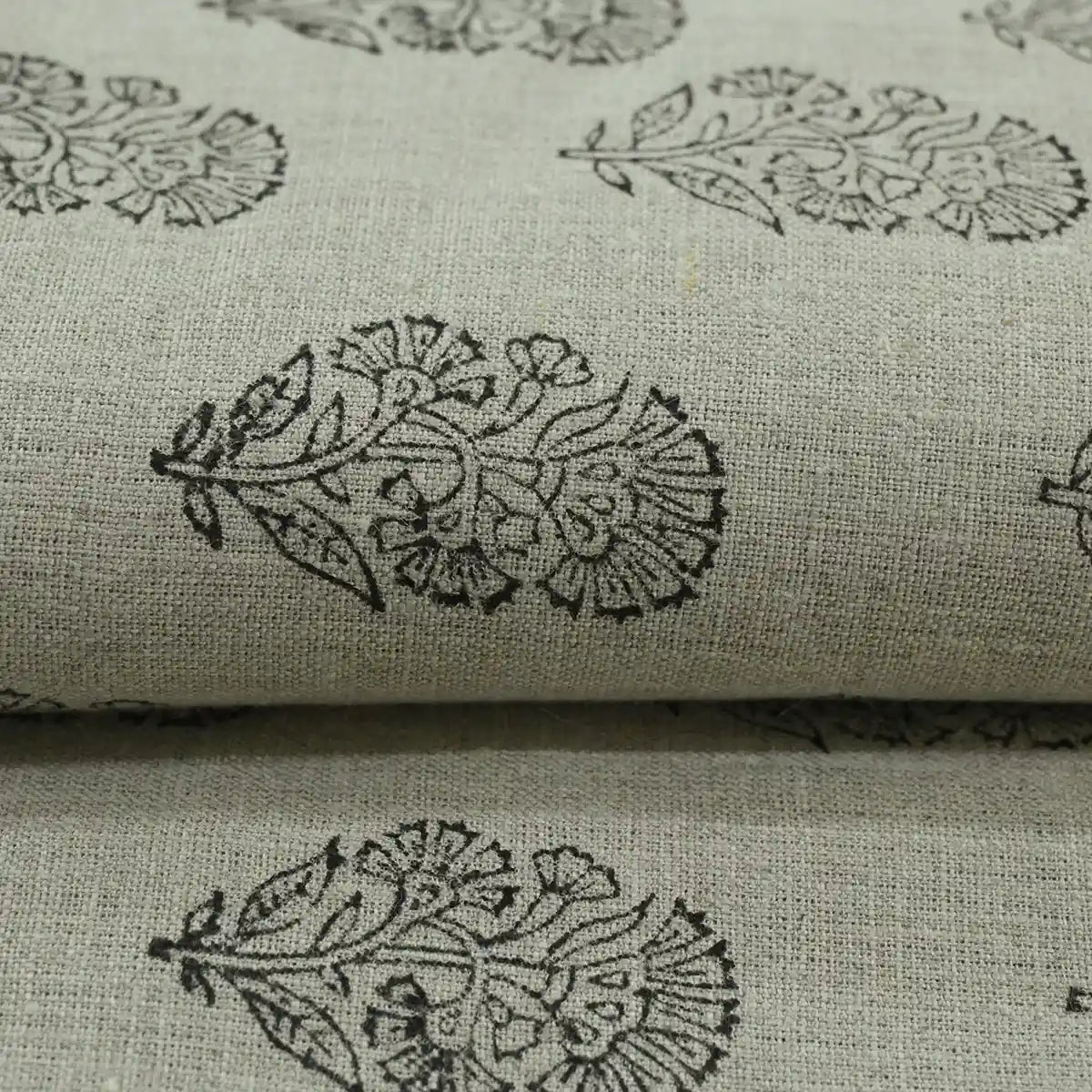 Thorian Block Printed Handloom Linen