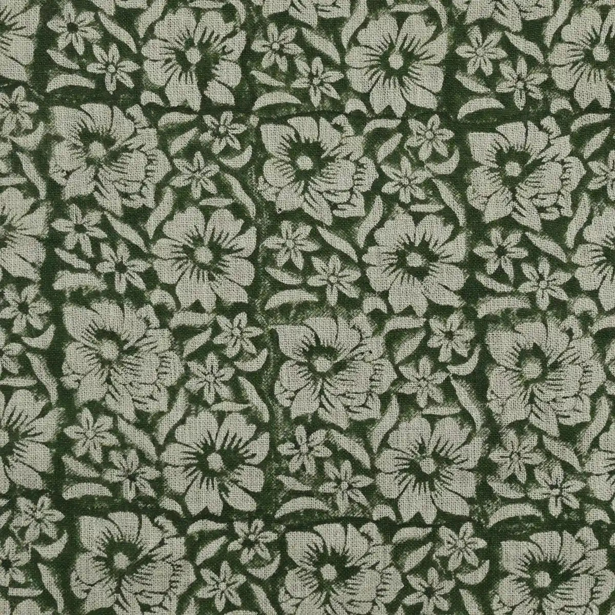ZAFFRA Hand Block Print Designer Linen Fabric For Upholstery, Curtains
