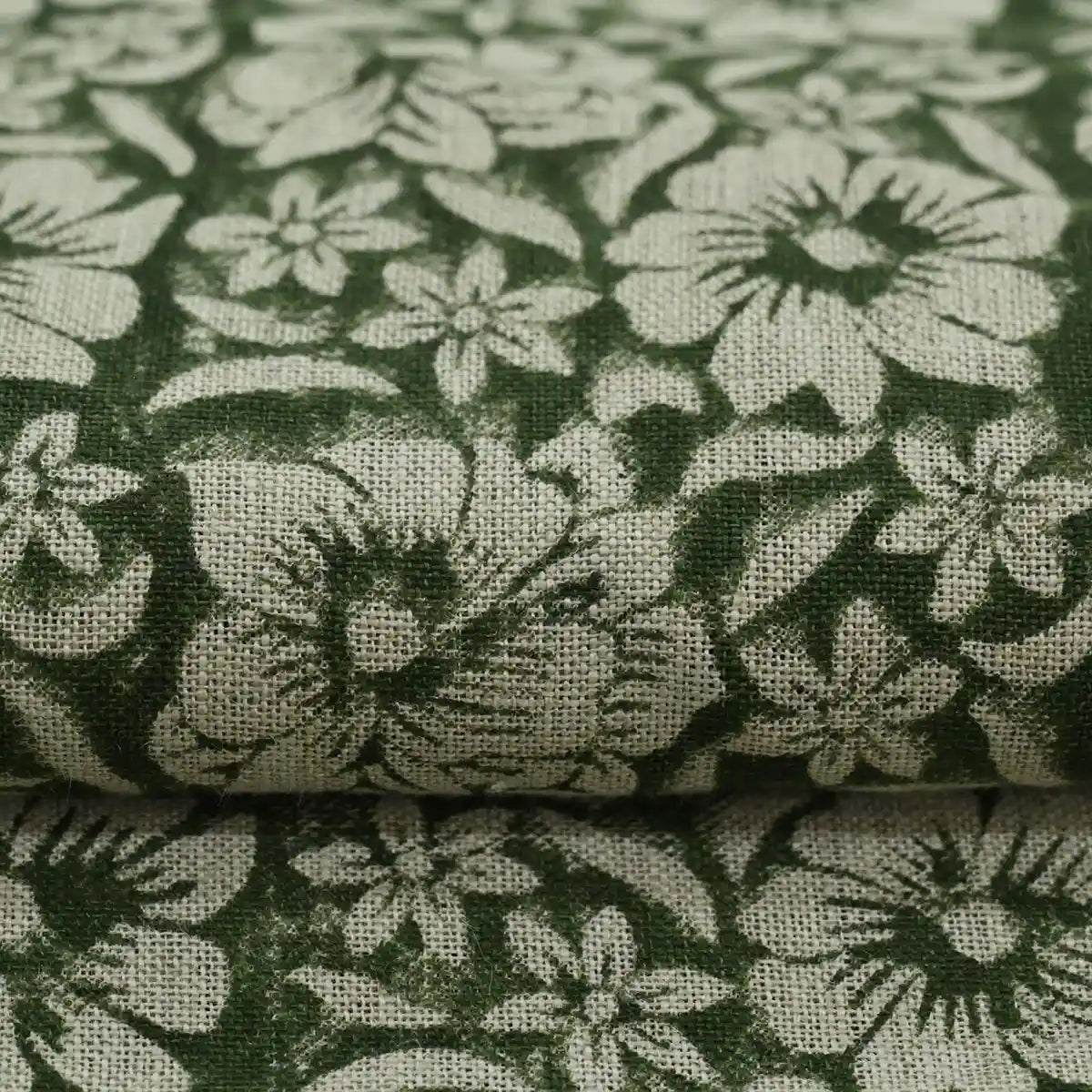 ZAFFRA Hand Block Print Designer Linen Fabric For Upholstery, Curtains