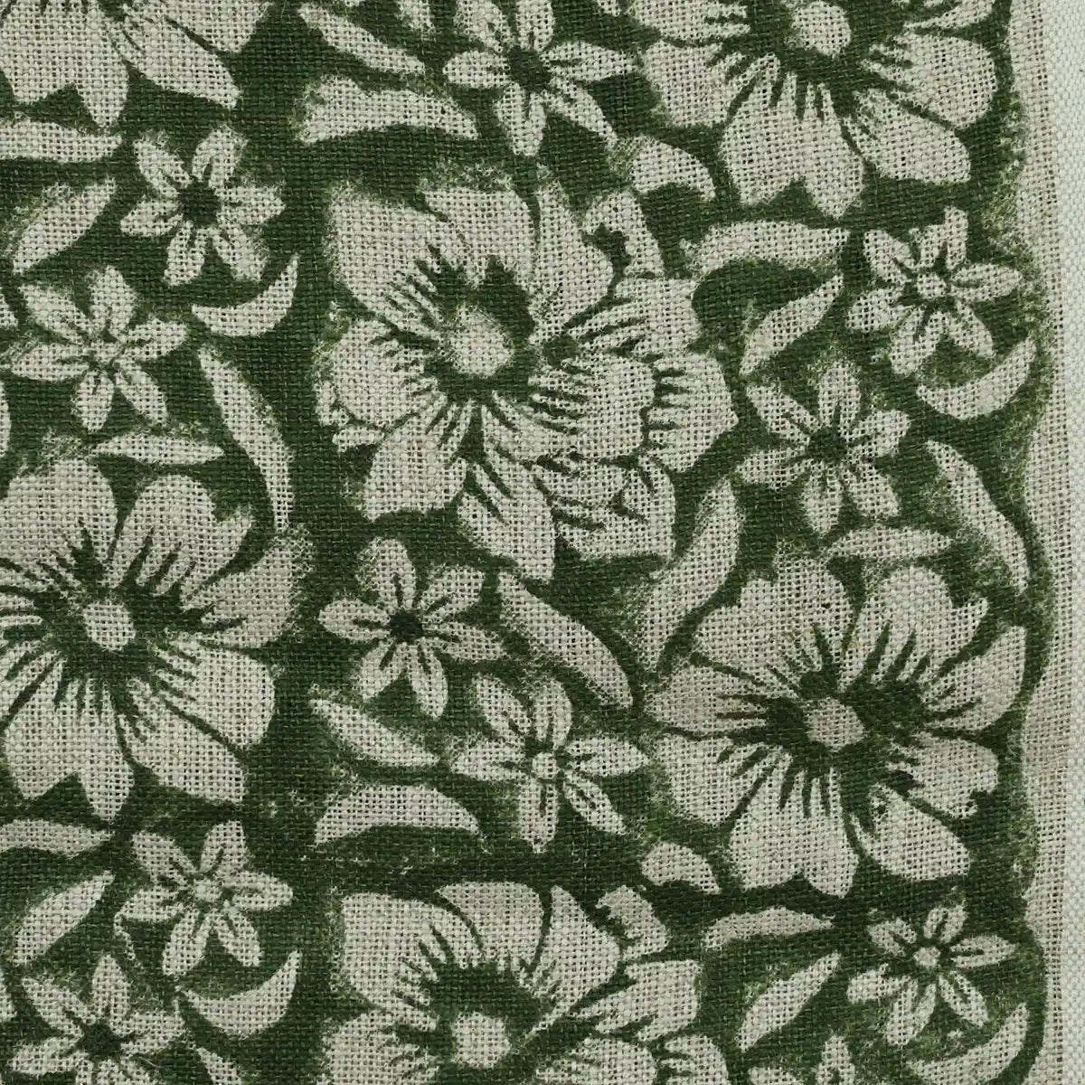 ZAFFRA Hand Block Print Designer Linen Fabric For Upholstery, Curtains
