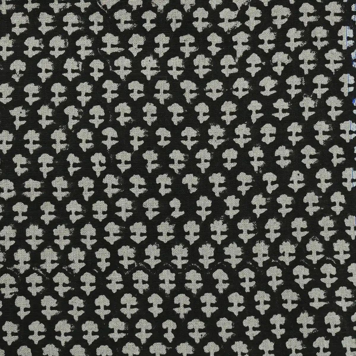 Anna Block Printed Linen Upholstery Fabric