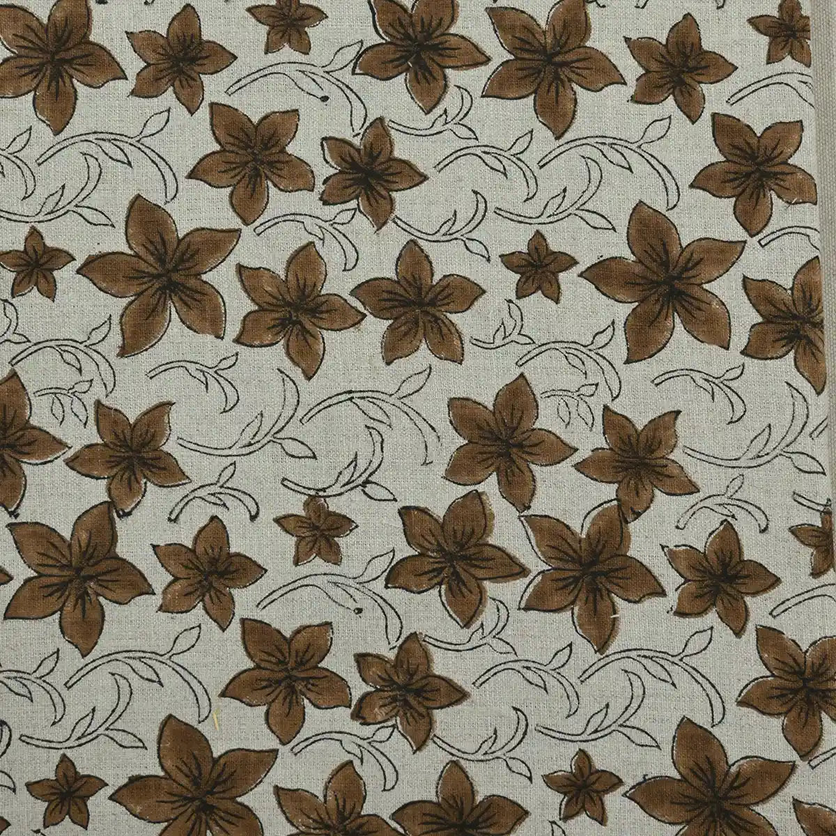 Bob Linen Block Print Fabric by the Yard