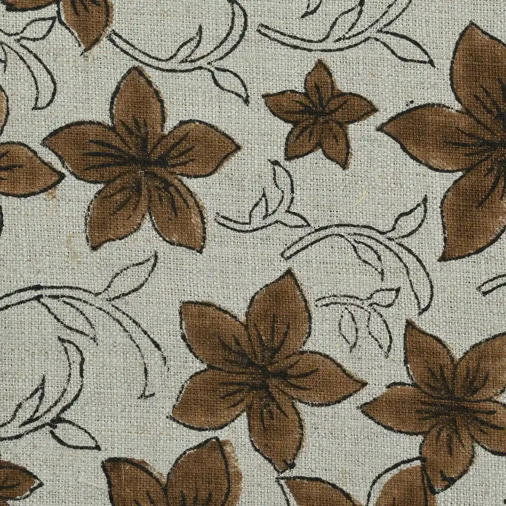 Bob Linen Block Print Fabric by the Yard
