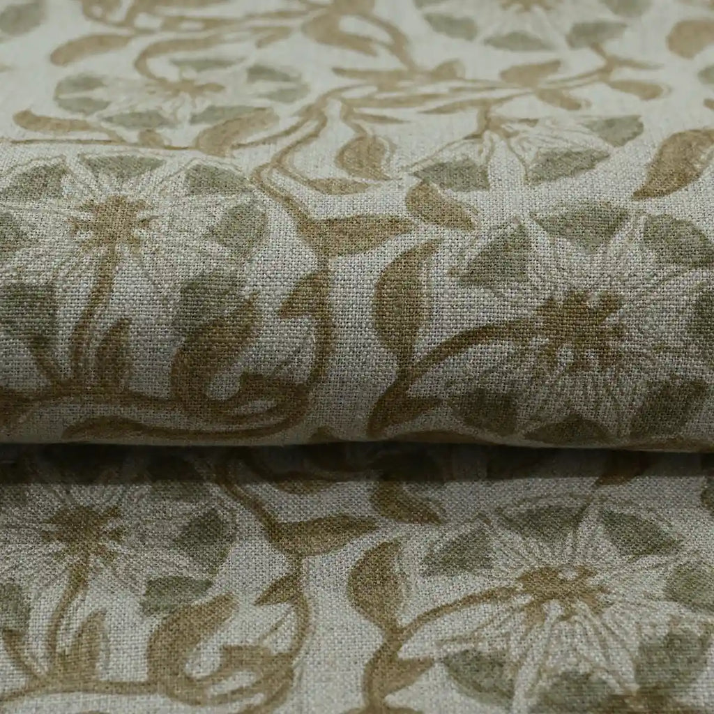 Tilda Hand Block Linen Fabric