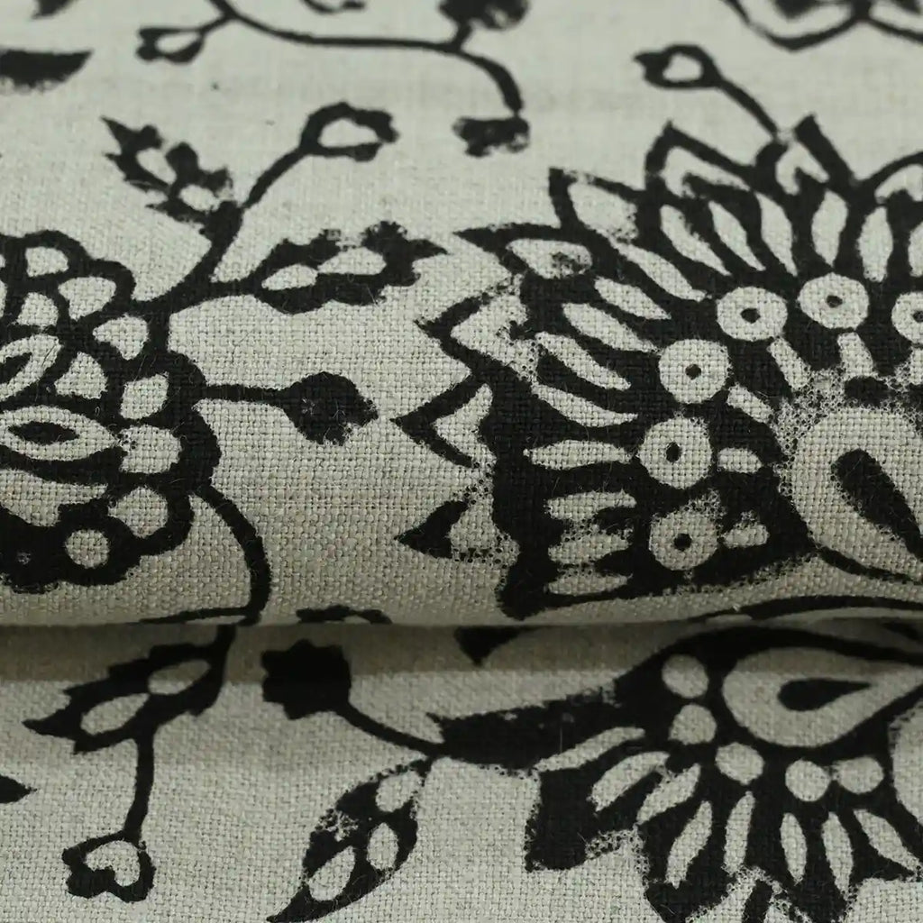 Willa Hand Block Printed Linen