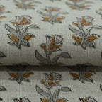 Petra Block Printed Linen Fabric