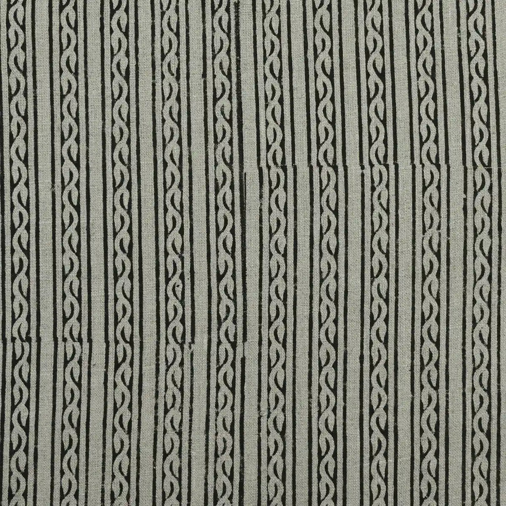 Gwen Hand Block Printed Upholstery Linen  Fabric