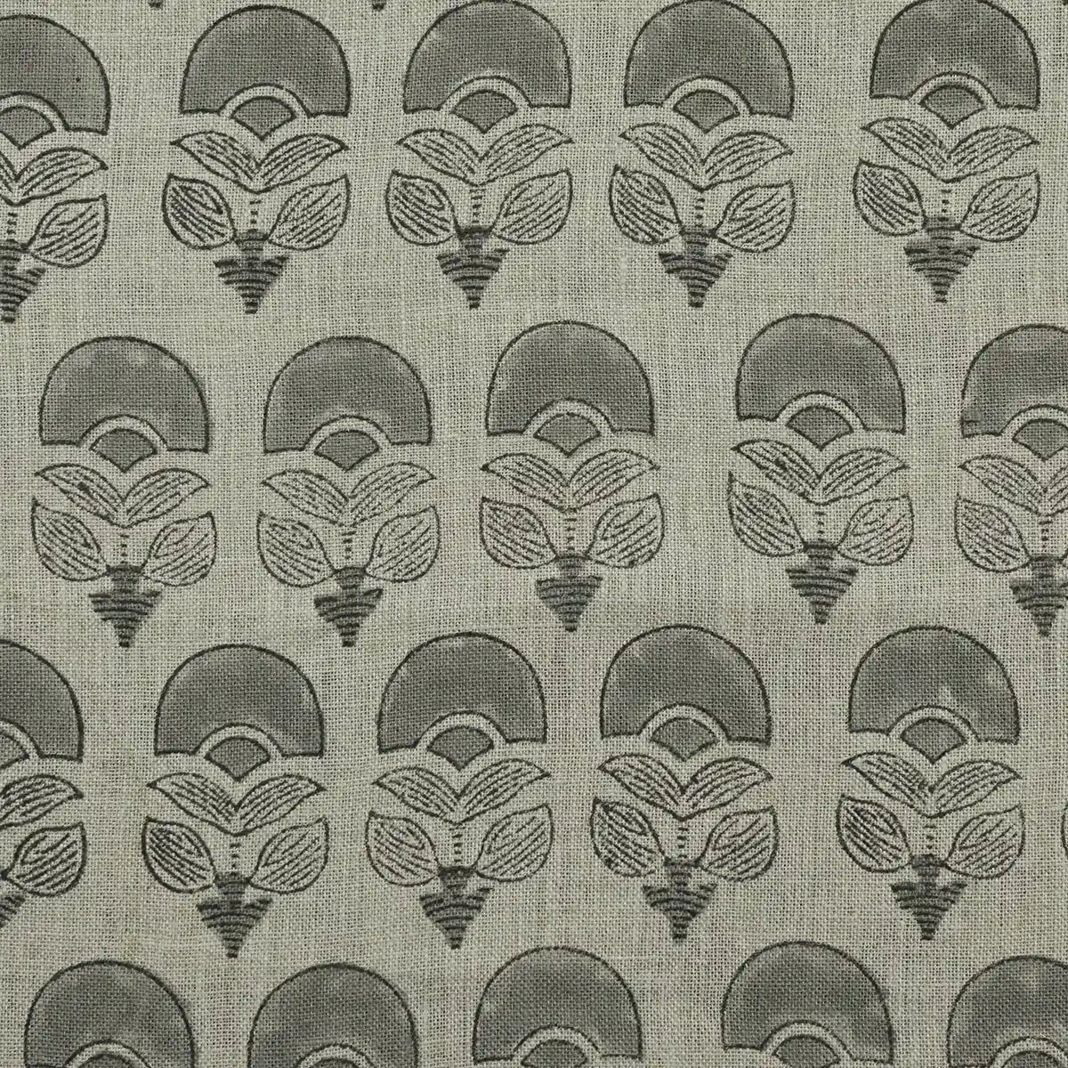 Hepburn Block Print Linen Fabric