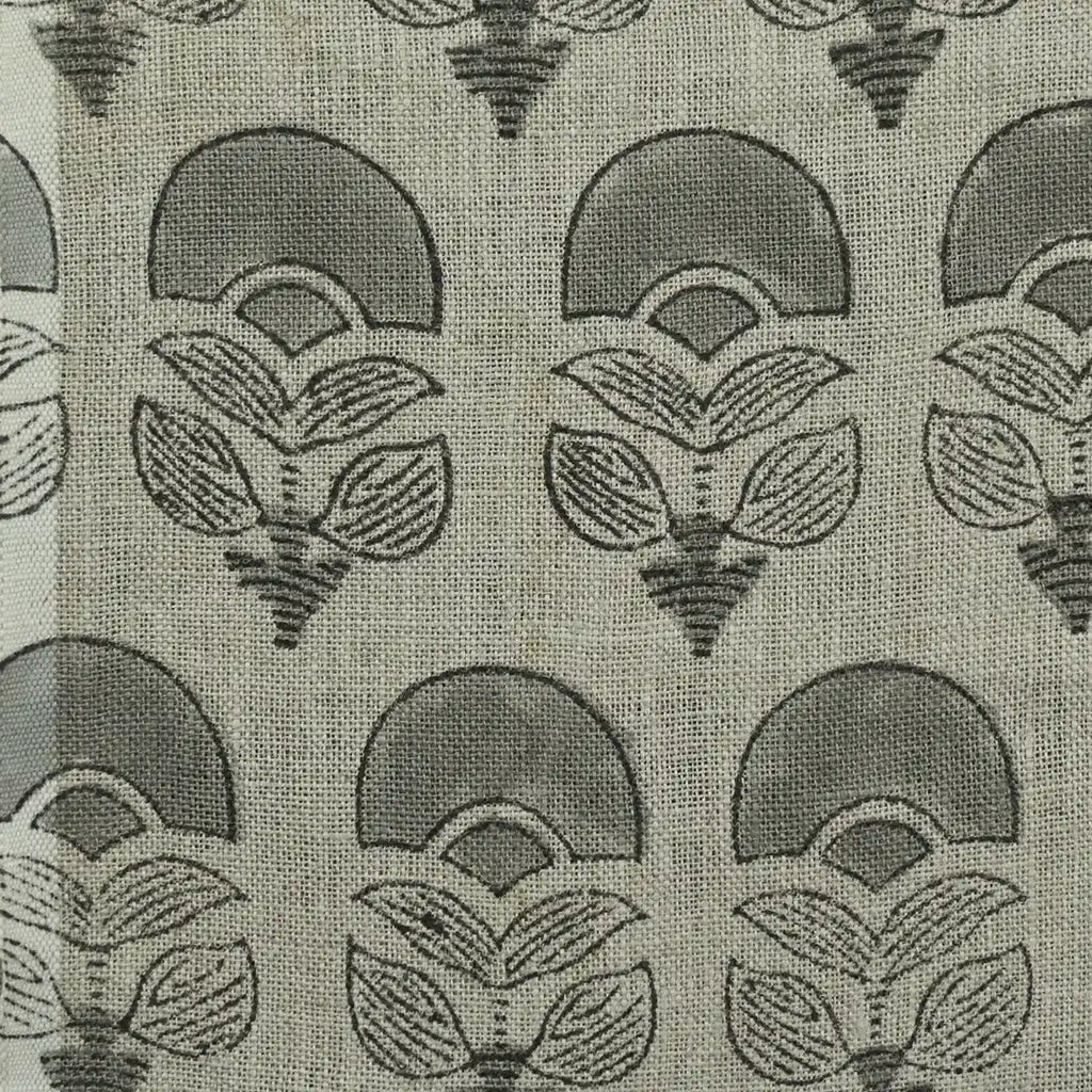 Hepburn Block Print Linen Fabric