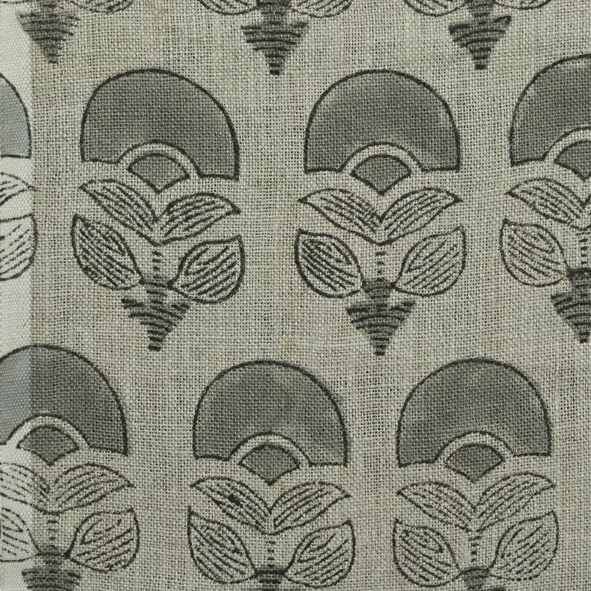 Hepburn Block Print Linen Fabric