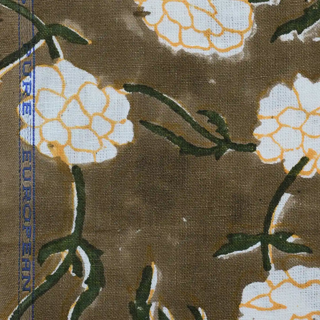 Joselyn Indian Hand Block Print Linen Fabric