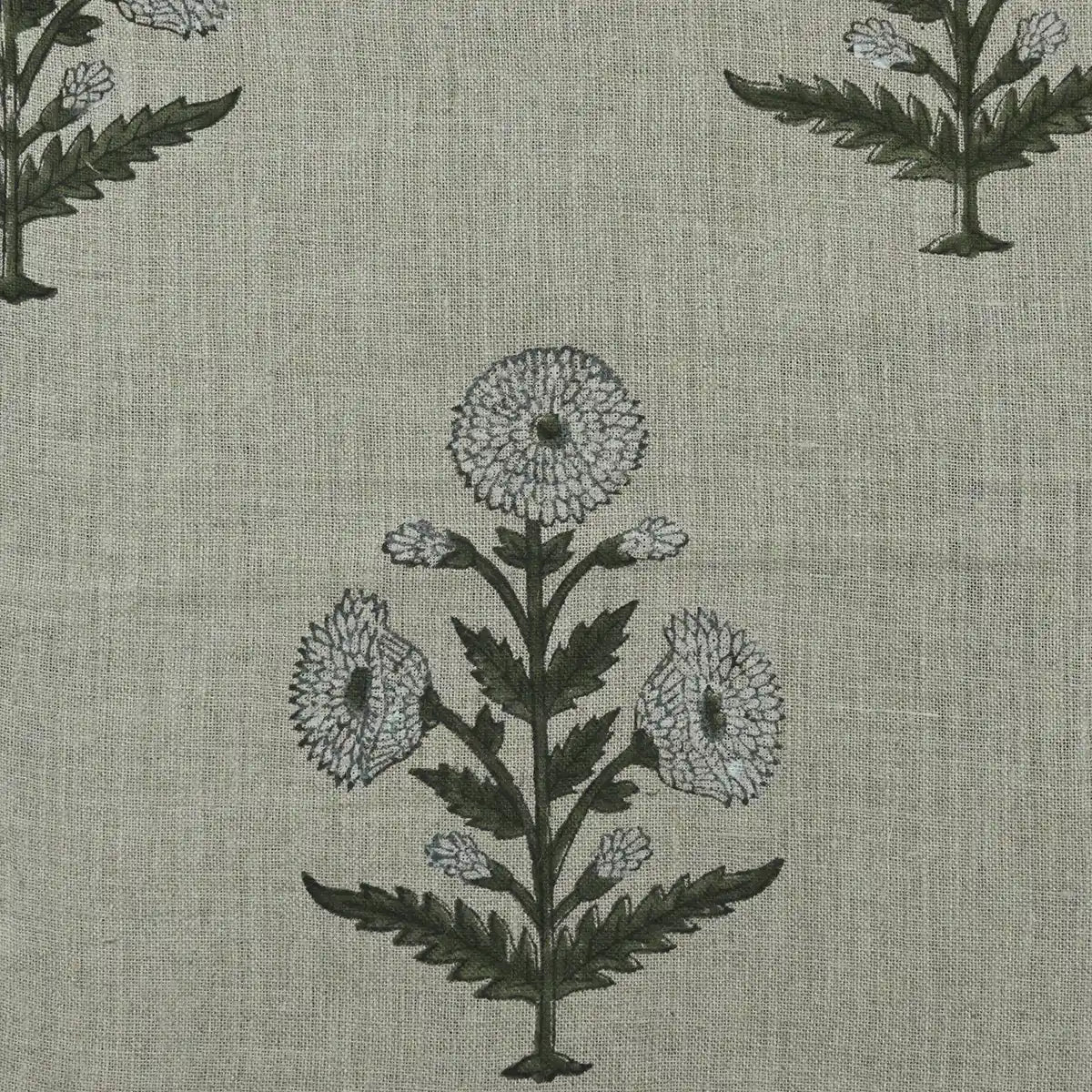 Nikita Hand Block Printed Linen Fabric