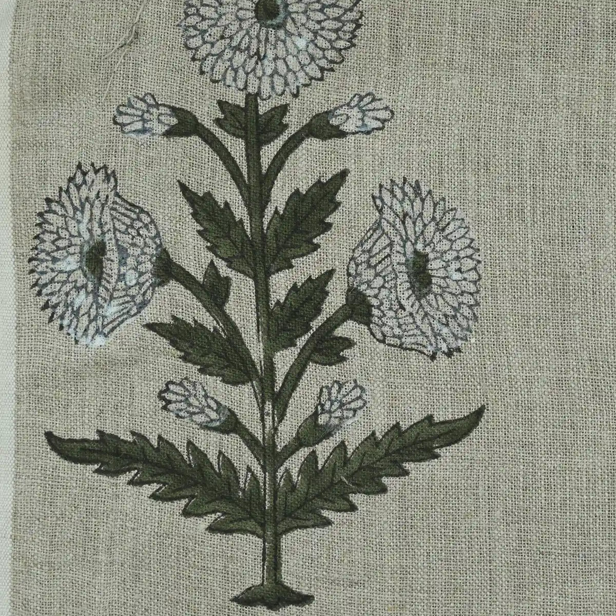 Nikita Hand Block Printed Linen Fabric
