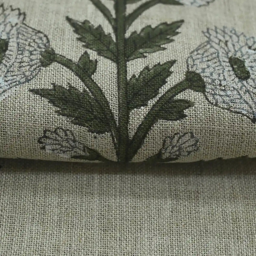 Nikita Hand Block Printed Linen Fabric