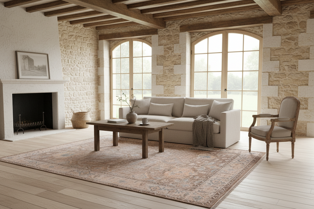 Lunflora Hand-Knotted Wool Rug Hand-Knotted