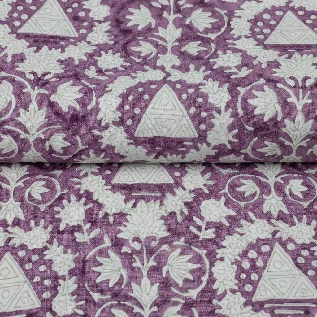 Amber Botanica White Linen Fabric by the Yard