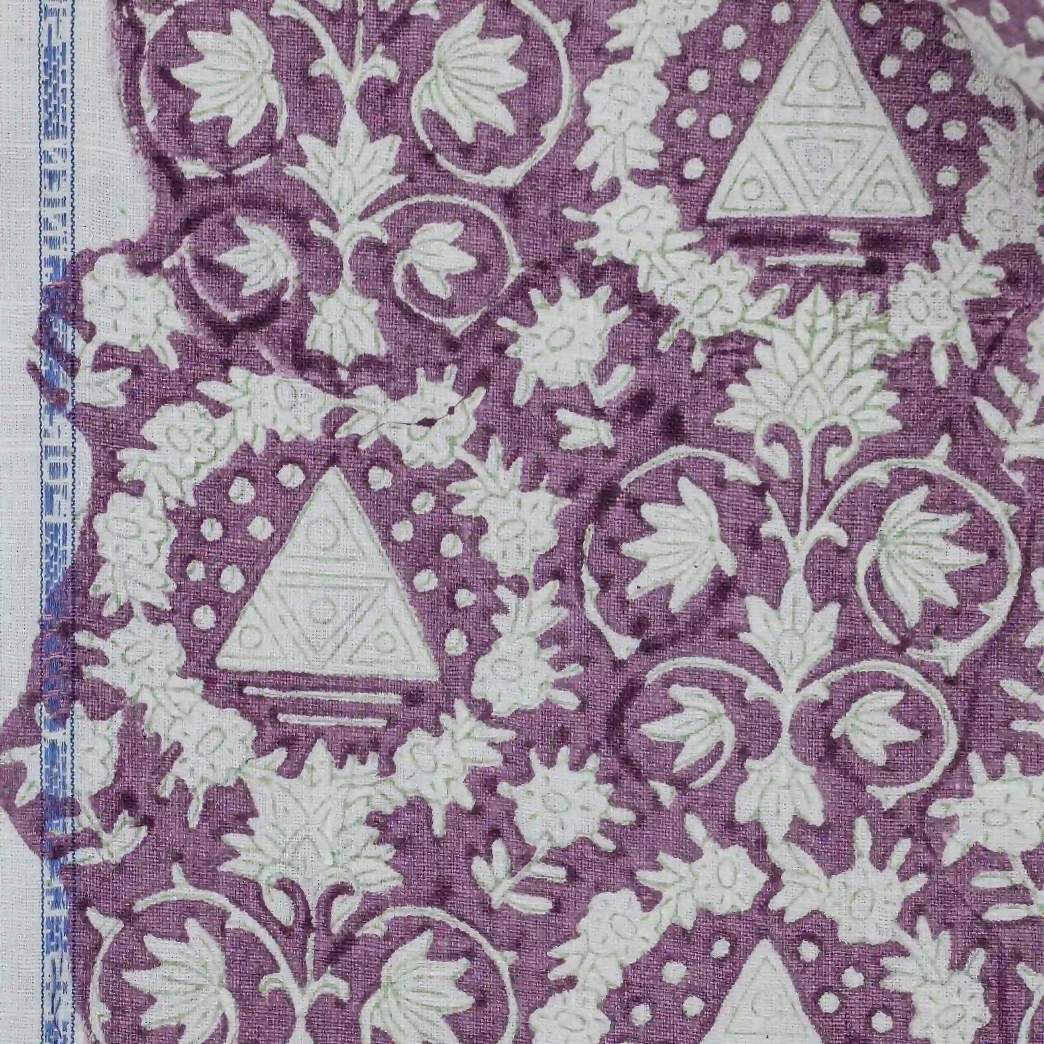 Amber Botanica White Linen Fabric by the Yard